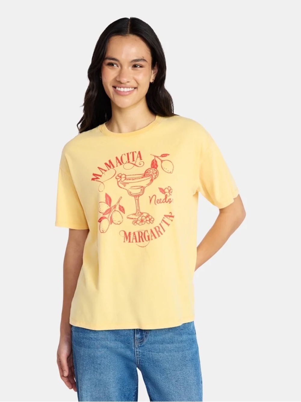 Way to Celebrate Women’s 'Mamacita Needs Margarita' Mother’s Day Graphic Tee EUC